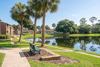 Community lake with walking trails